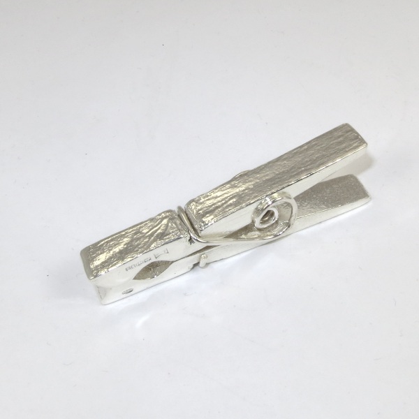 Silver clothes peg